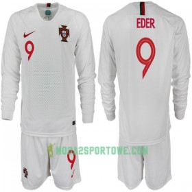 Koszulka Portugalia EDER 9 Dziecięcy Mistrzostwa Świata 2018 Wyjazdowe Stroje Piłkarskie Długi Rękaw